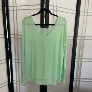Lululemon Athletica Mint Green Long Sleeve Casual Shirt
